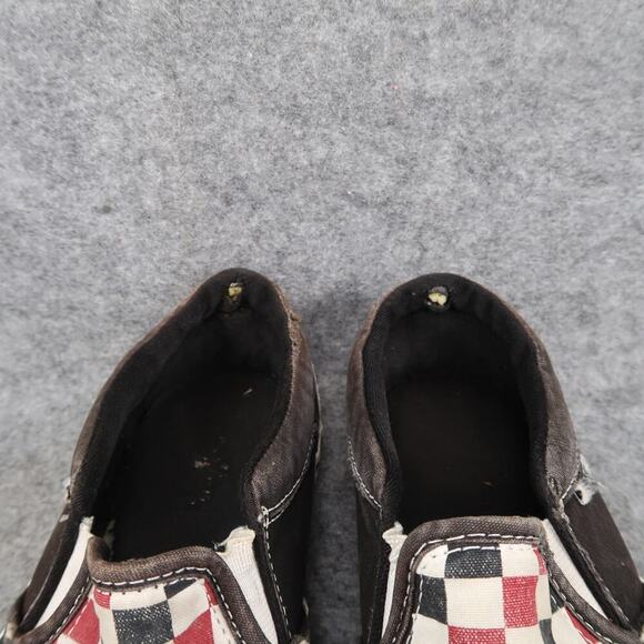 Vans Shoes Mens 8 Sneakers Slip On Checkerboard Red Black Skateboarding Canvas - Picture 3 of 12